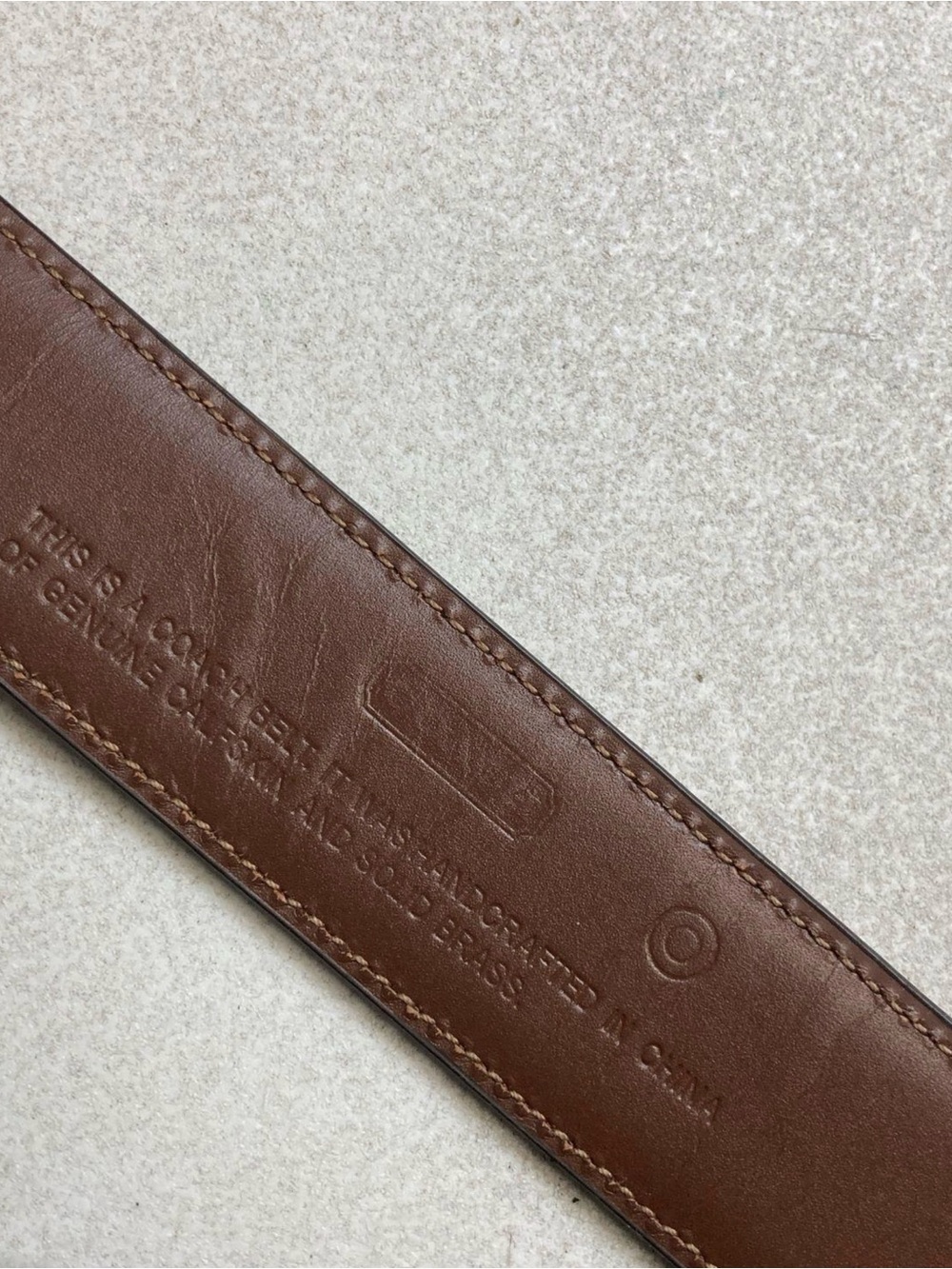 Coach Mahogany Brown Leather CLA Bridle Belt Brass Buckle FS5953 Sz 44 - Picture 5 of 7
